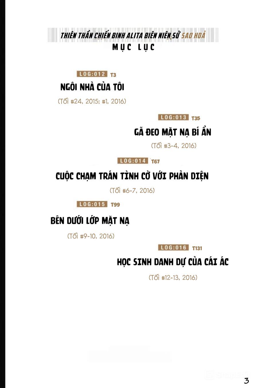 Thiên Thần Chiến Binh Alita: Biên Niên Sử Sao Hoả - Trang 3